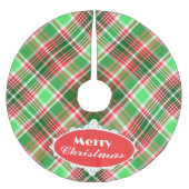 Festivals Classic Red Green White Christmas Karier Polyester Weihnachtsbaumdecke (Vorderseite)