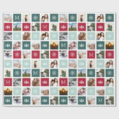 Festivals Collage Monogram | 15 Foto Urlaub Geschenkpapier (Flach)