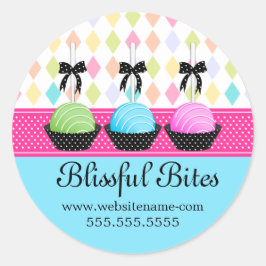 Festivals Colorful Cake Pops Bäckerei Box Siegel Runder Aufkleber