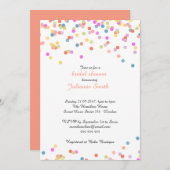 Festivals Colorful Confetti Brautparty Einladung (Vorne/Hinten)