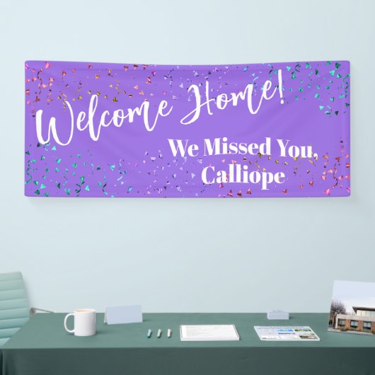 Festivals Confetti Light Lila Welcome Zuhause Banner (Messe)