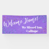 Festivals Confetti Light Lila Welcome Zuhause Banner (Horizontal)