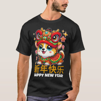 Festivals Corgi im New Year Dragon Outfit T-Shirt