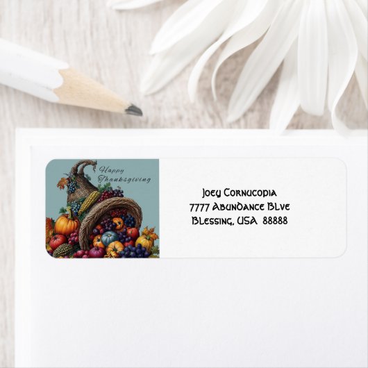 Festivals Cornucopia Erntedank Lable (Insitu)