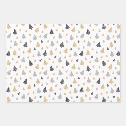 Festivals Doodles Weihnachten Geschenkpapier Set (Vorderseite 2)