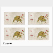 Festivals Dreamy Camels Geschenkaufkleber Rechteckiger Aufkleber (Blatt)