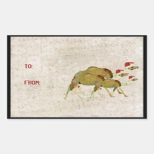 Festivals Dreamy Camels Geschenkaufkleber Rechteckiger Aufkleber