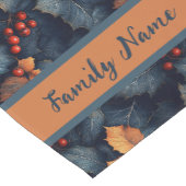 Festivals Dunkles blaues Leaf und Berry Muster Kurzer Tischläufer (Ecke)