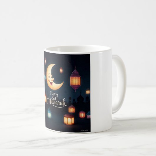 Festivals Eid Mubarak Crescent Moon Kaffeetasse (VorderseiteRechts)