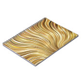 Festivals Elegantes Gold Abstrakte Streifen Notizblock (Linke Seite)