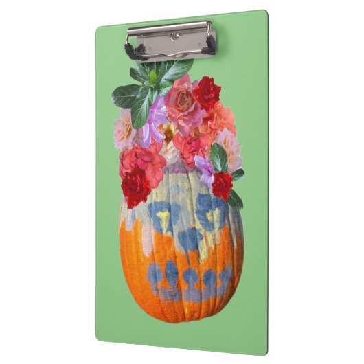Festivals Fall Pumpkin Floral Klemmbrett (Links)