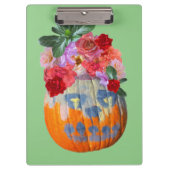 Festivals Fall Pumpkin Floral Klemmbrett (Vorderseite)
