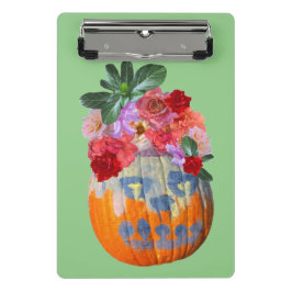 Festivals Fall Pumpkin Floral Mini Klemmbrett