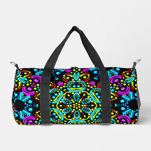 Festivals farbenfrohe geometrische Design-Duffel-T Duffle Bag (Vorderseite)