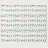 Festivals farbenfrohe Personalisierte Ho! Ho! Ho!  Geschenkpapier (Flach)