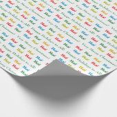 Festivals farbenfrohe Personalisierte Ho! Ho! Ho! Geschenkpapier (Ecke)
