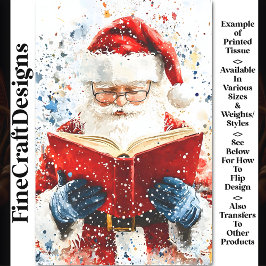 Festivals farbiger Vater Weihnachten AY6 Decoupage Seidenpapier