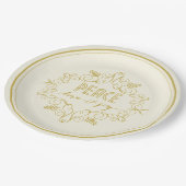 Festivals Foliage Deko Peace Liebe Joliday Party Pappteller (Schrägansicht)