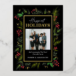 Festivals Frame FOIL Business Foto Holiday Postcar Folie Einladungspostkarte