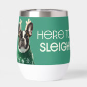 Festivals Französischer Bulldog Green Cooler Cup (Rückseite)