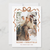 Festivals Frohe Weihnachten Boho Bow Ribbon 2 Foto (Vorderseite)