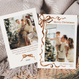 Festivals Frohe Weihnachten Boho Bow Ribbon 2 Foto