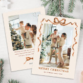 Festivals Frohe Weihnachten Boho Bow Ribbon 2 Foto