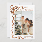 Festivals Frohe Weihnachten Boho Bow Ribbon 2 Foto (Vorderseite)