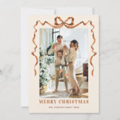 Festivals Frohe Weihnachten Boho Bow Ribbon 2 Foto (Vorderseite)