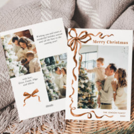 Festivals Frohe Weihnachten Boho Bow Ribbon 3 Foto