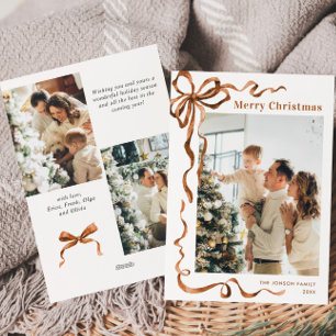 Festivals Frohe Weihnachten Boho Bow Ribbon 3 Foto