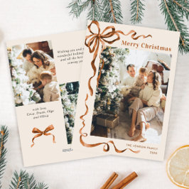 Festivals Frohe Weihnachten Boho Bow Ribbon 3 Foto