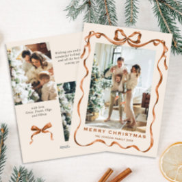 Festivals Frohe Weihnachten Boho Bow Ribbon 3 Foto