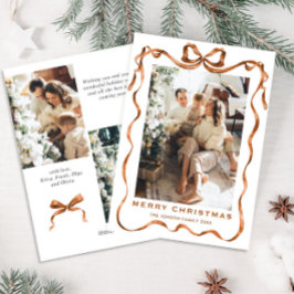 Festivals Frohe Weihnachten Boho Bow Ribbon 3 Foto