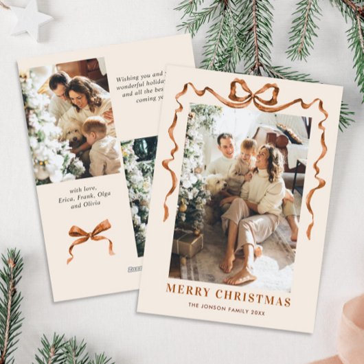 Festivals Frohe Weihnachten Boho Bow Ribbon 3 Foto