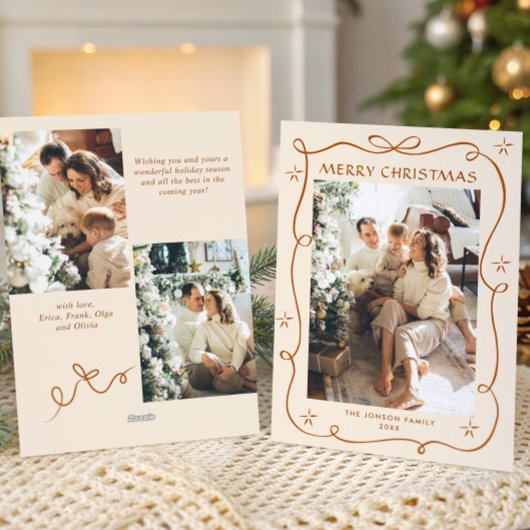 Festivals Frohe Weihnachten Boho Bow Ribbon 3 Foto