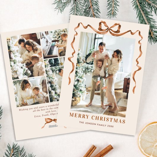 Festivals Frohe Weihnachten Boho Bow Ribbon 5 Foto