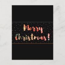 Festivals Frohe Weihnachten Schwarz & Gold Design