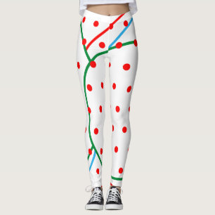 Festivals Geometric Red Green Blue Leggings