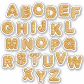 Festivals Gingerbrot Cookie Letters Medium Aufkleber (Vorderseite)