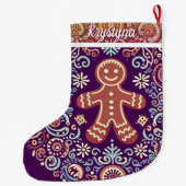 Festivals Gingerbrot Delight Großer Weihnachtsstrumpf (Rückseite)