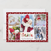 Festivals GLAUBEN Weihnachtsgeist 5 FotoCollage Feiertagskarte (Vorderseite)