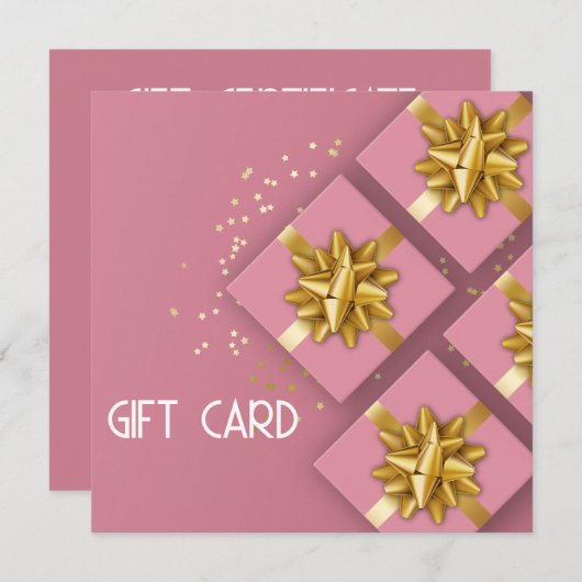 Festivals Gold Bow Moderne rosa Geschenkboxen Gesc (Vorne/Hinten)