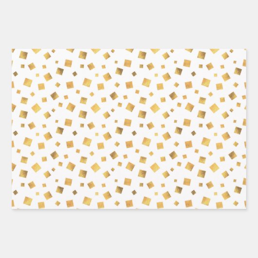 Festivals Gold Confetti-Geschenk Geschenkpapier Set (Vorderseite)