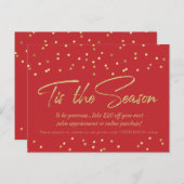 Festivals Gold Confetti Holiday Business Promo Postkarte (Vorne/Hinten)