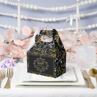 Festivals Gold Deco Vintager Chic Holiday Geschenkschachtel