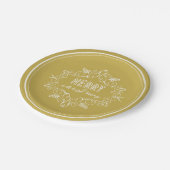 Festivals Gold Deko Frohe Weihnachten Party Pappteller (Schrägansicht)