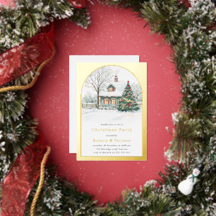 Festivals Gold Foil Arch Weihnachtsfest Party Folieneinladung