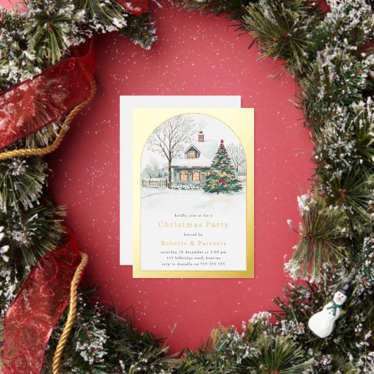 Festivals Gold Foil Arch Weihnachtsfest Party Folieneinladung (Insitu)