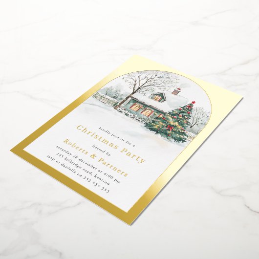 Festivals Gold Foil Arch Weihnachtsfest Party Folieneinladung (Gedreht)